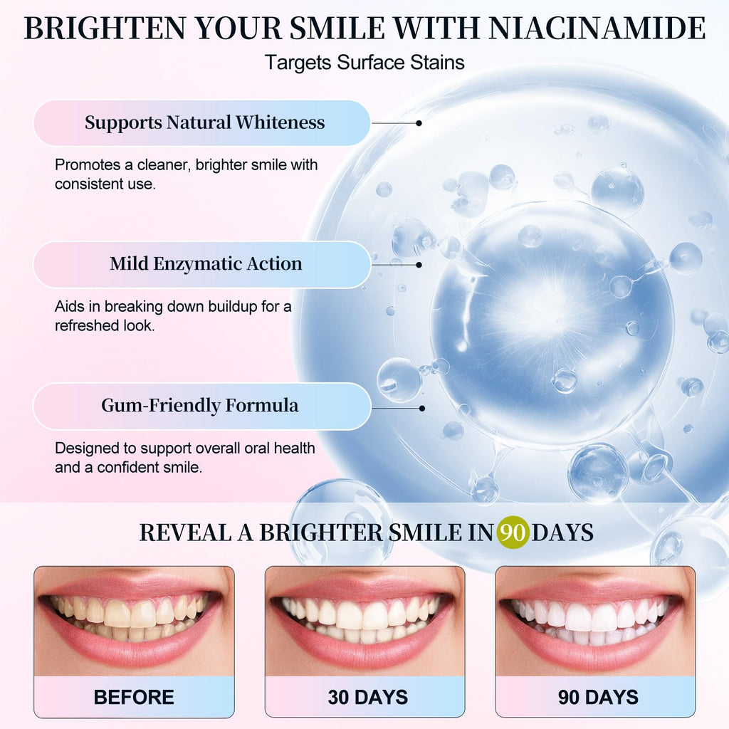 Niacinamide Whitening Toothpaste – 3.8 oz | Fresh Breath & Stain Removal