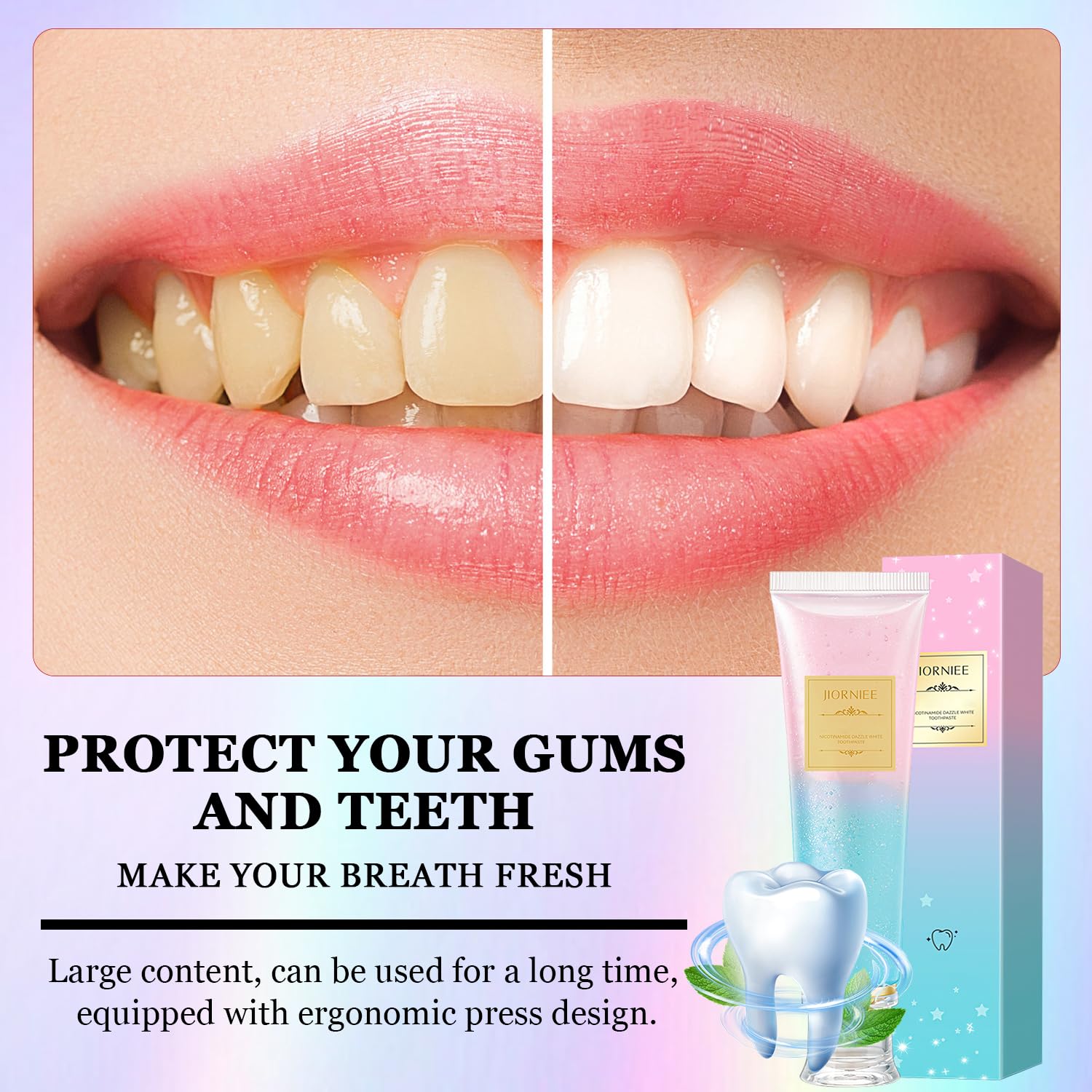 2PCS Niacinamide Toothpaste – Whitening, Enamel Repair & Fresh Breath
