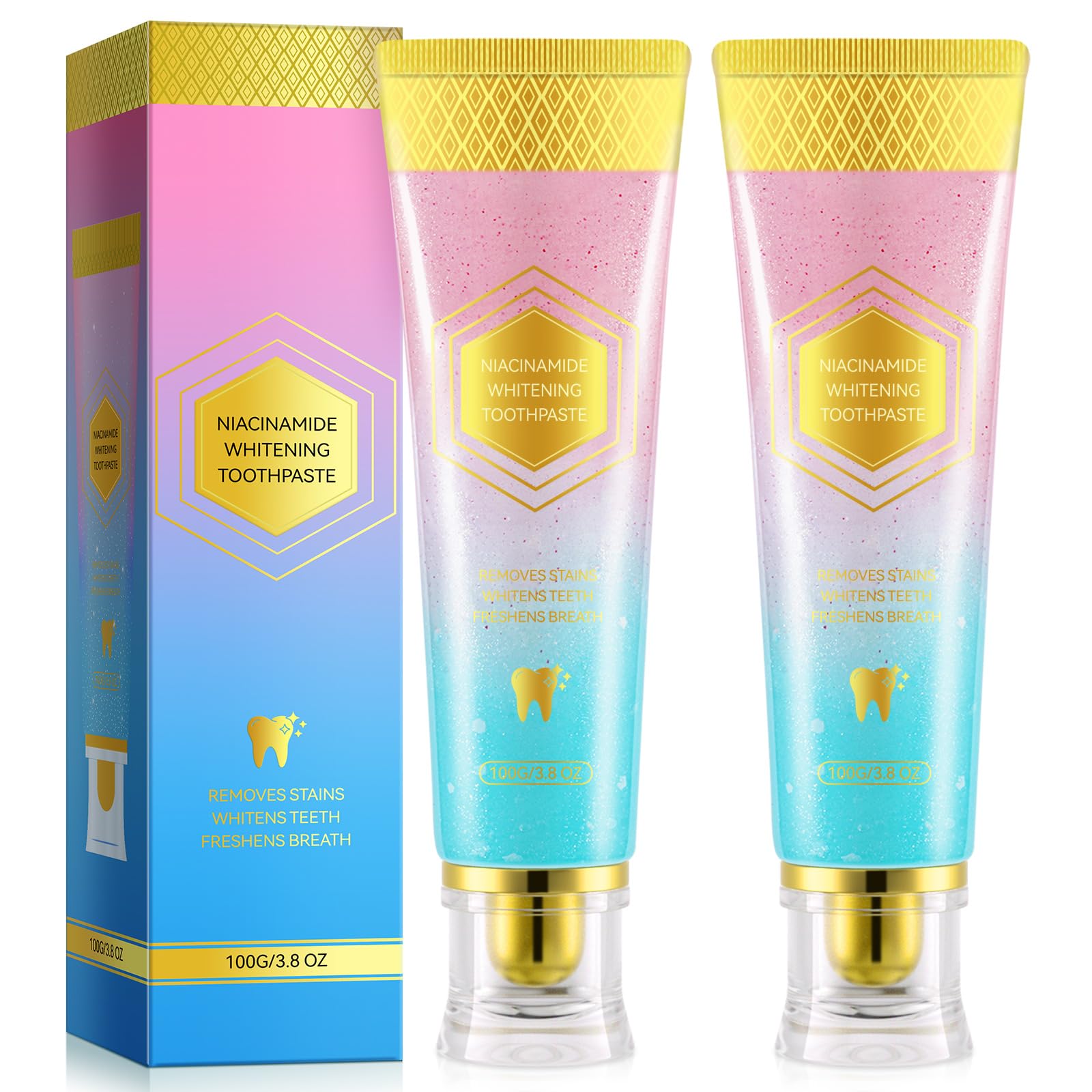Niacinamide Whitening Toothpaste – Enamel Repair, Stain Removal (2 PCS)