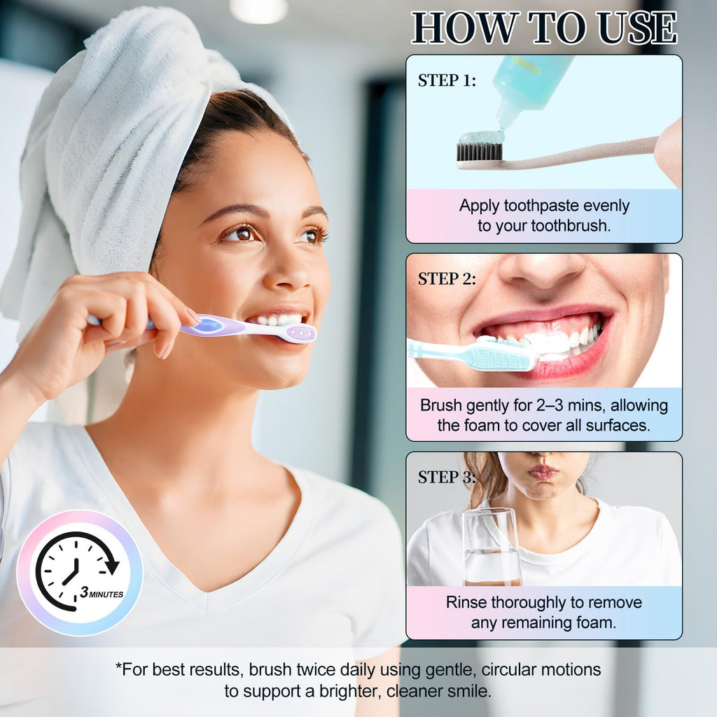 Niacinamide Whitening Toothpaste – 2 Pack, Gentle Care, Stain Removal, Gum Health & Enamel Protection