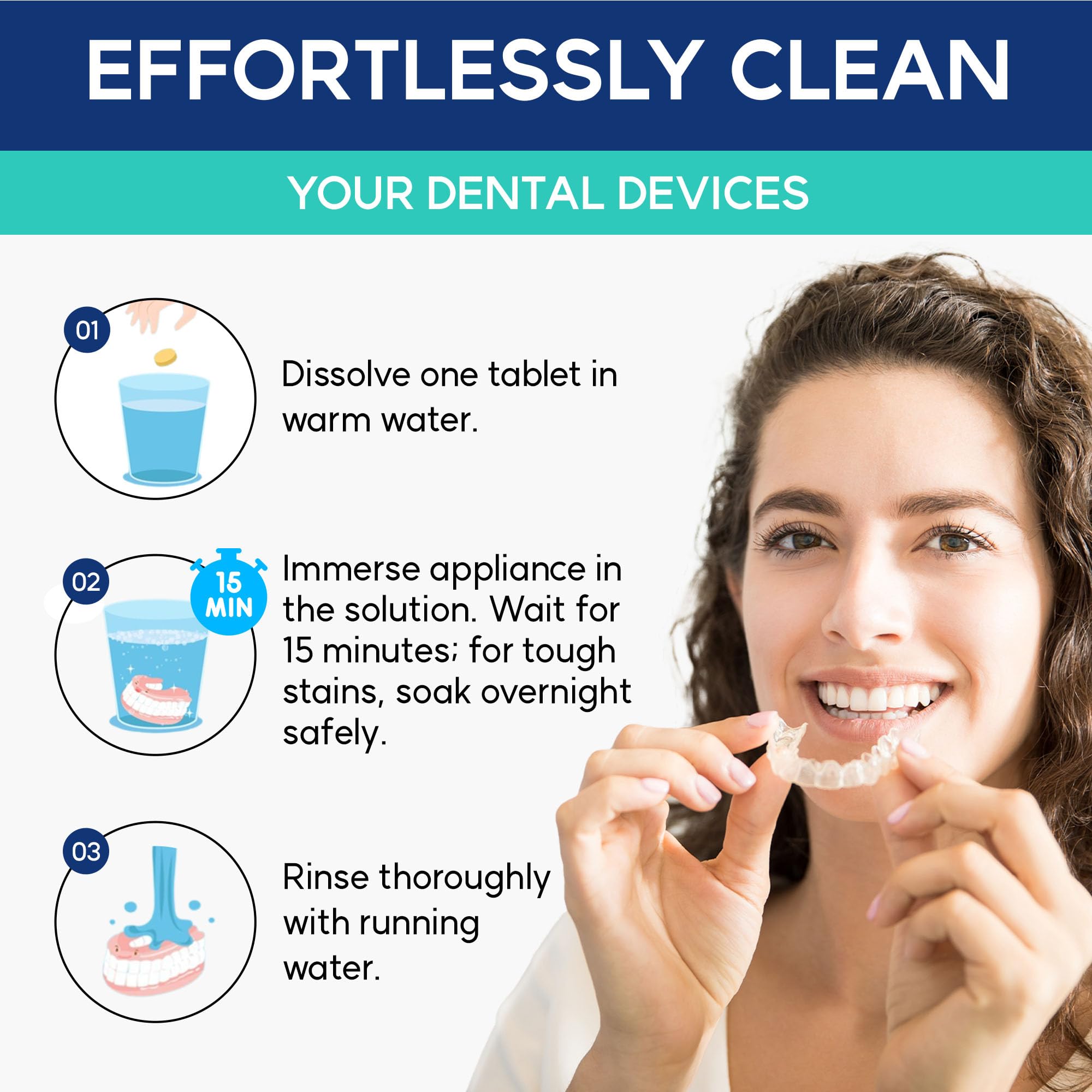 Difiney Anti Snoring Device Cleaner Tablets – Retainer & Invisalign Cleaner
