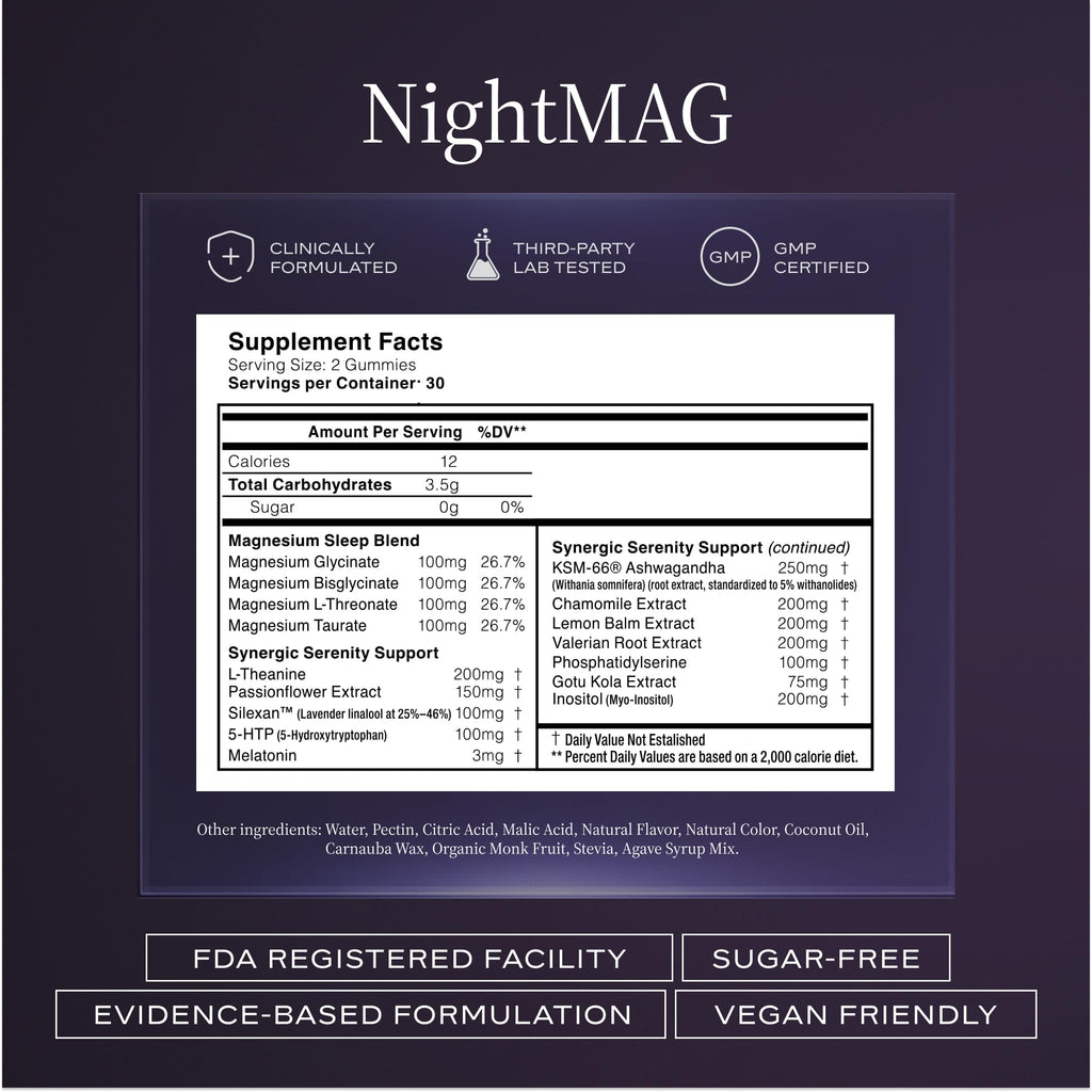 ELEMENT12 NightMAG Magnesium Complex, Sixty Gummies | Cherry