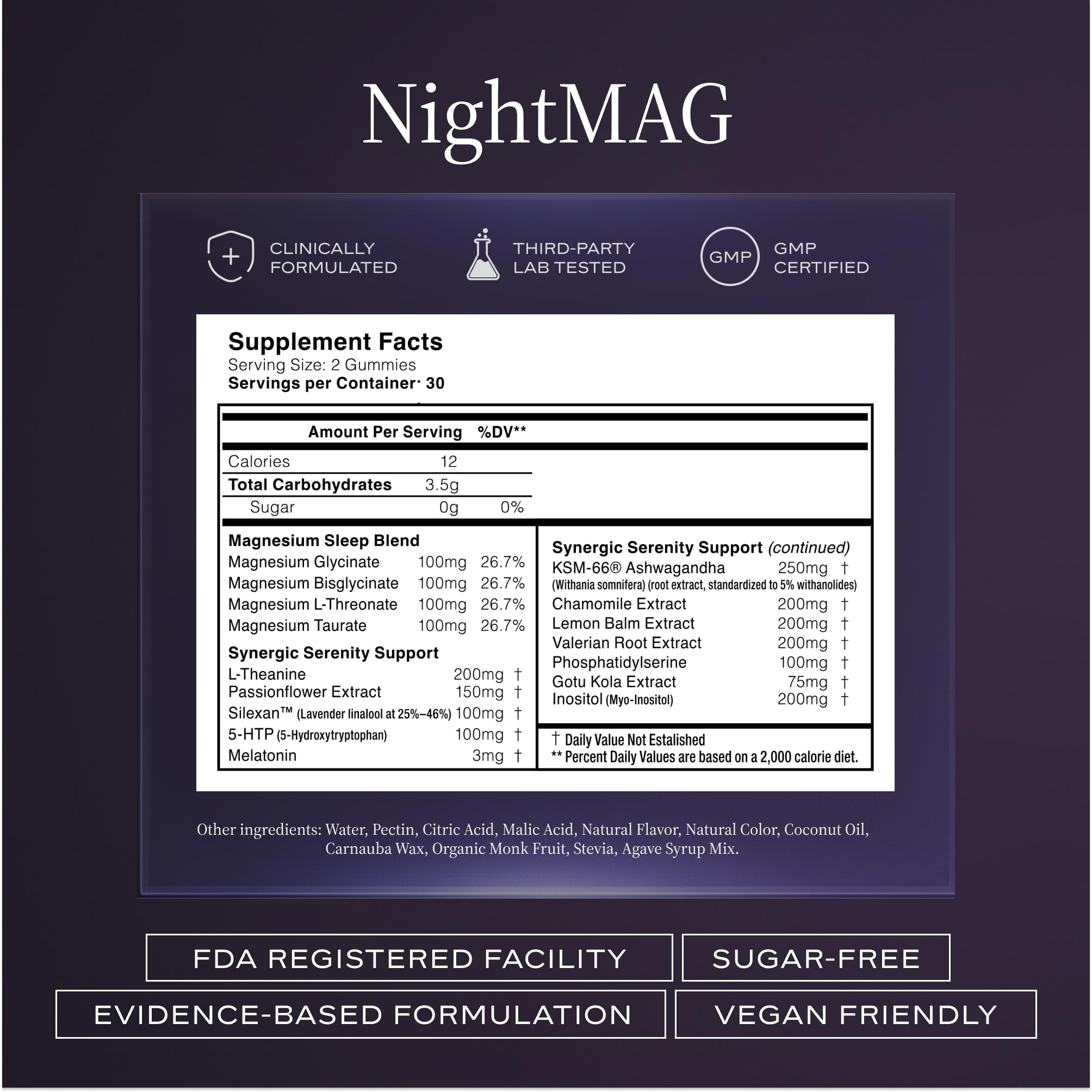 ELEMENT12 NightMAG Magnesium Complex, Sixty Gummies | Cherry