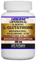 Nikoni Liposomal S-Acetyl L-Glutathione + Resveratrol – HA & Collagen 500 mg, 120 Softgels