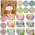9 Pack 22.5oz Scented Candles Gift Set for Women | 140-160h Soy Wax Aromatherapy