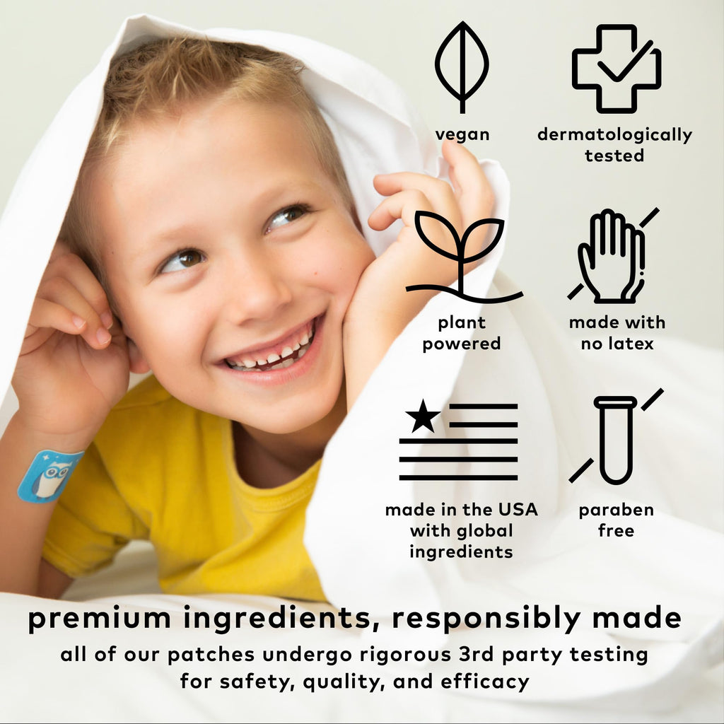 The Good Patch Nite Owl Patch – Natural Sleep Patch for Kids (12 Patches) with Tart Cherry, Chamomile & Skullcap