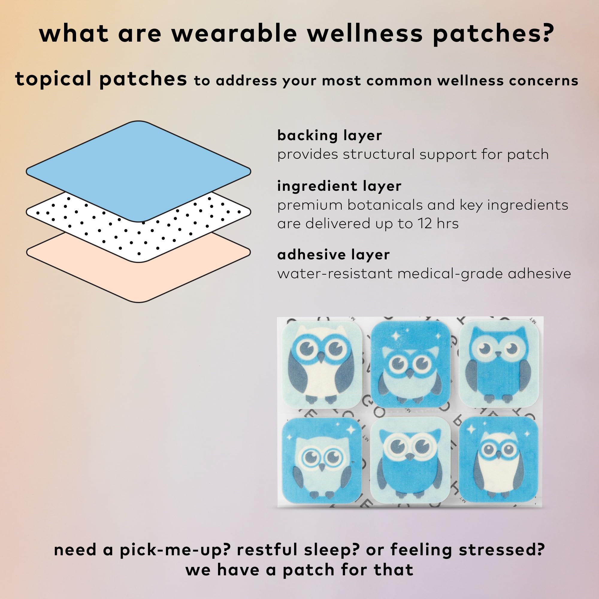 The Good Patch Nite Owl Patch – Natural Sleep Patch for Kids (12 Patches) with Tart Cherry, Chamomile & Skullcap
