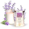 NITIME 2pcs Lavender Scented Candles – Natural Soy, Wood Wick, 7.05oz