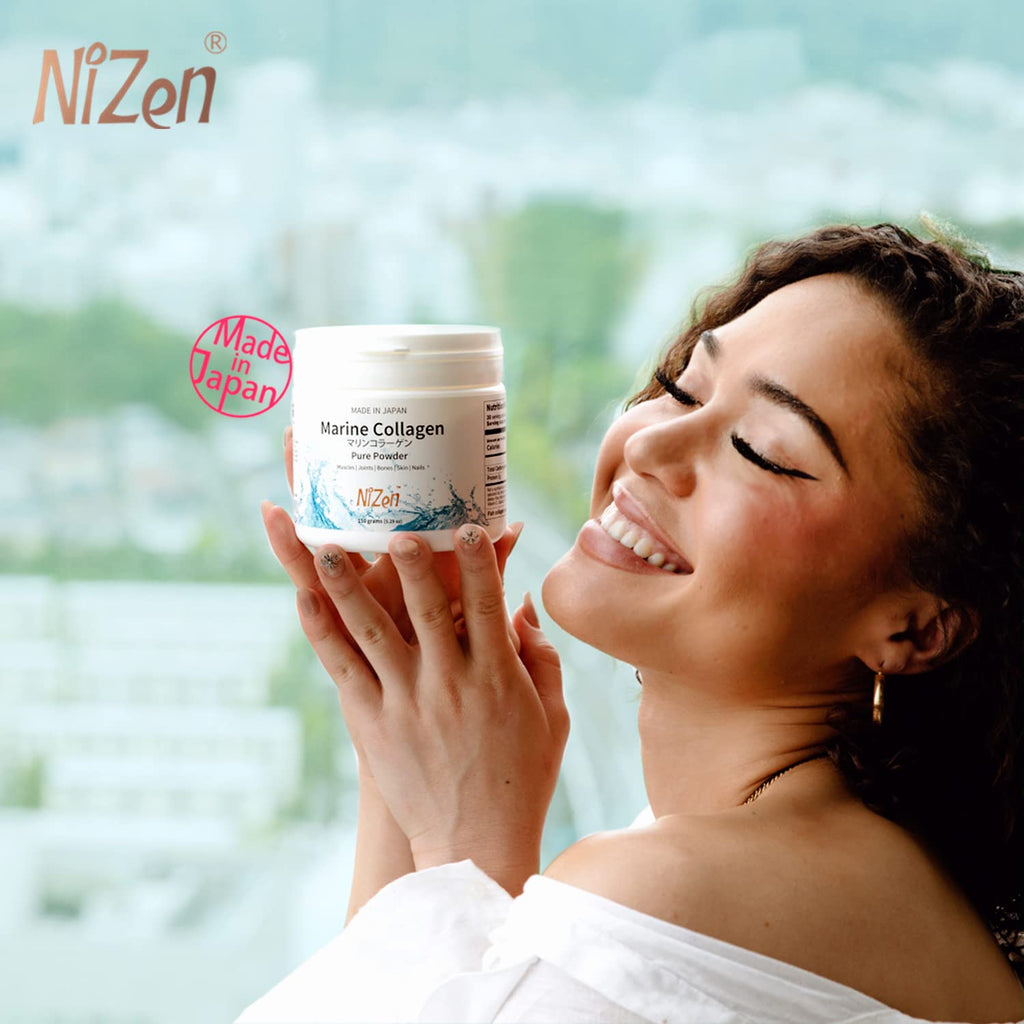 Nizen Marine Collagen PURE Powder – Unflavored, Non-Clumping, 5.29oz, Made in Japan