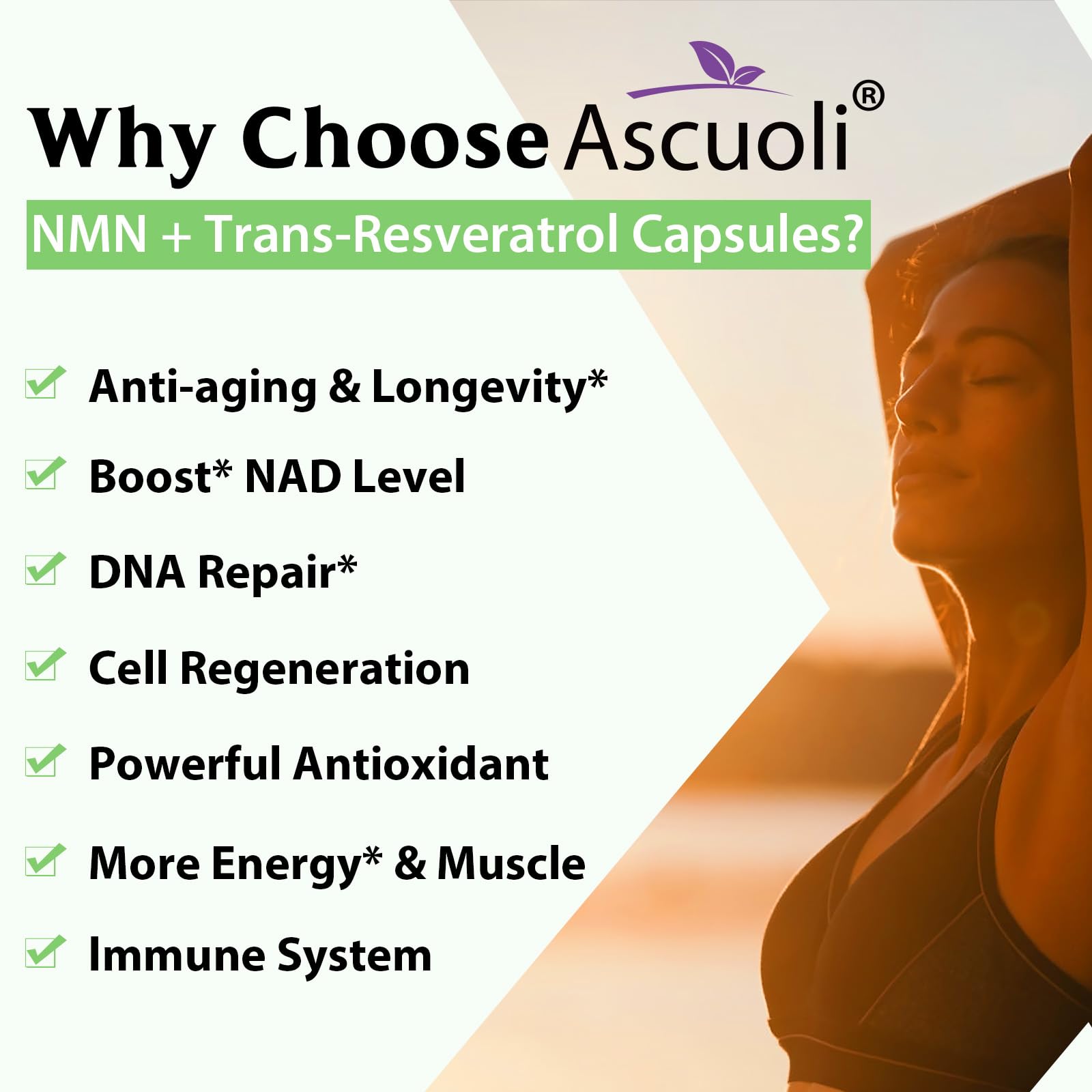 99% Ultra Purity NMN 500mg + Trans-Resveratrol 600mg - 1150mg NMN Resveratrol Supplement | 3-in-1 Formula | 60 Caps