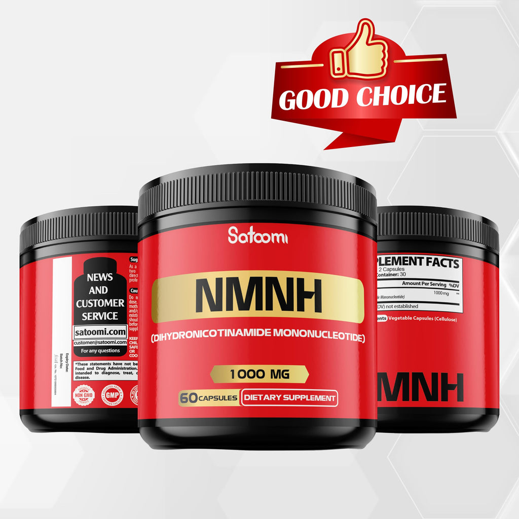 NMNH (Dihydronicotinamide Mononucleotide) – NMN Supplement Alternative – 1000mg per Serving NAD Support – 60 Capsules (30 Days)
