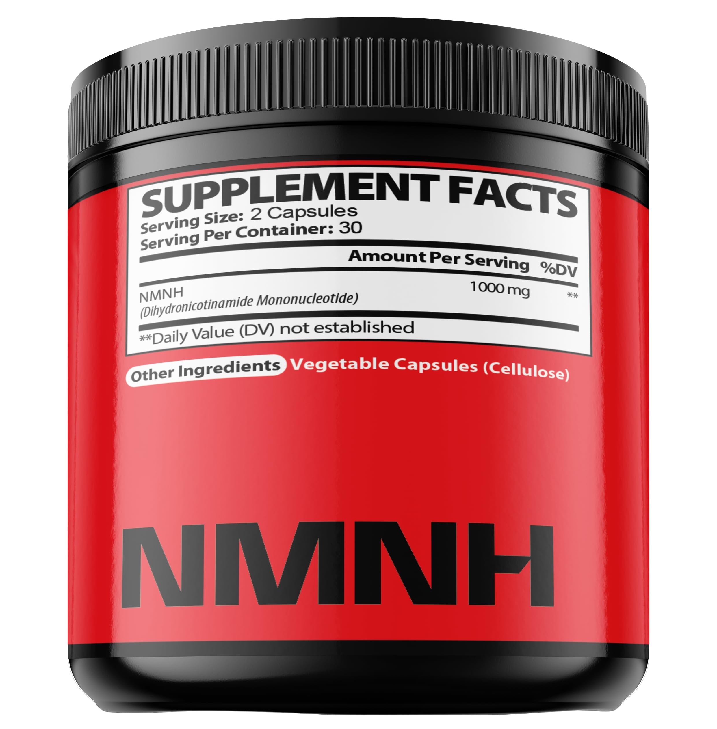 NMNH (Dihydronicotinamide Mononucleotide) – NMN Supplement Alternative – 1000mg per Serving NAD Support – 60 Capsules (30 Days)