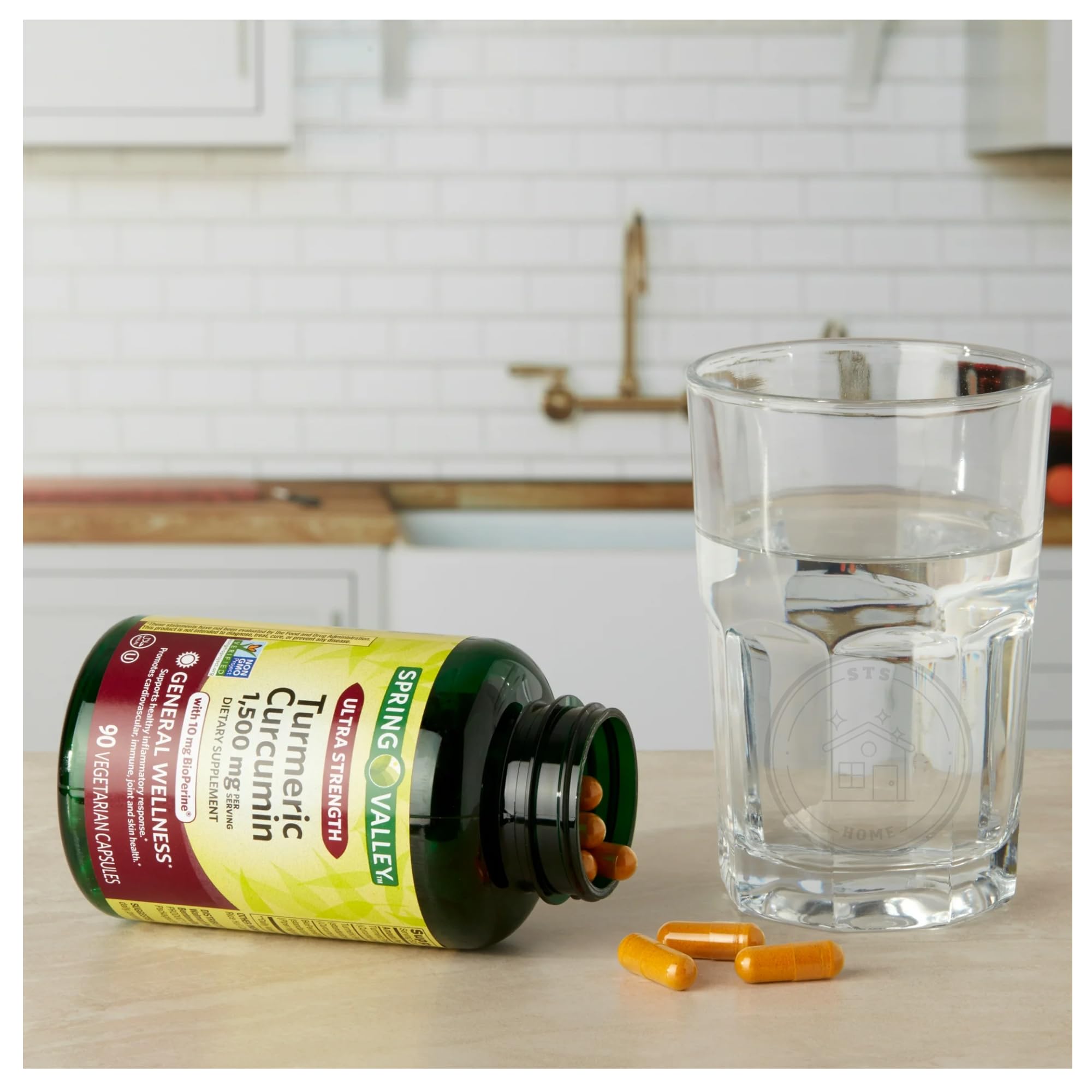 Spring Valley Turmeric Supplement | Turmeric Curcumin Ultra Strength 1,500 mg, 90 Count + STS Sticker
