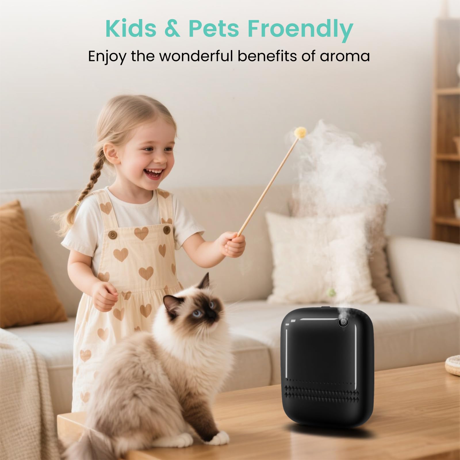 2025 Upgraded Bluetooth Smart Scent Air Diffuser – 2000 Sq Ft Coverage, 400ml Capacity, Waterless HVAC Diffuser (No Essential Oils)