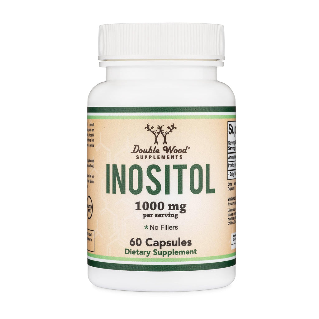 Inositol 1000mg Capsules (Myo-Inositol) for Women's Health – Double Wood, Pack of 2