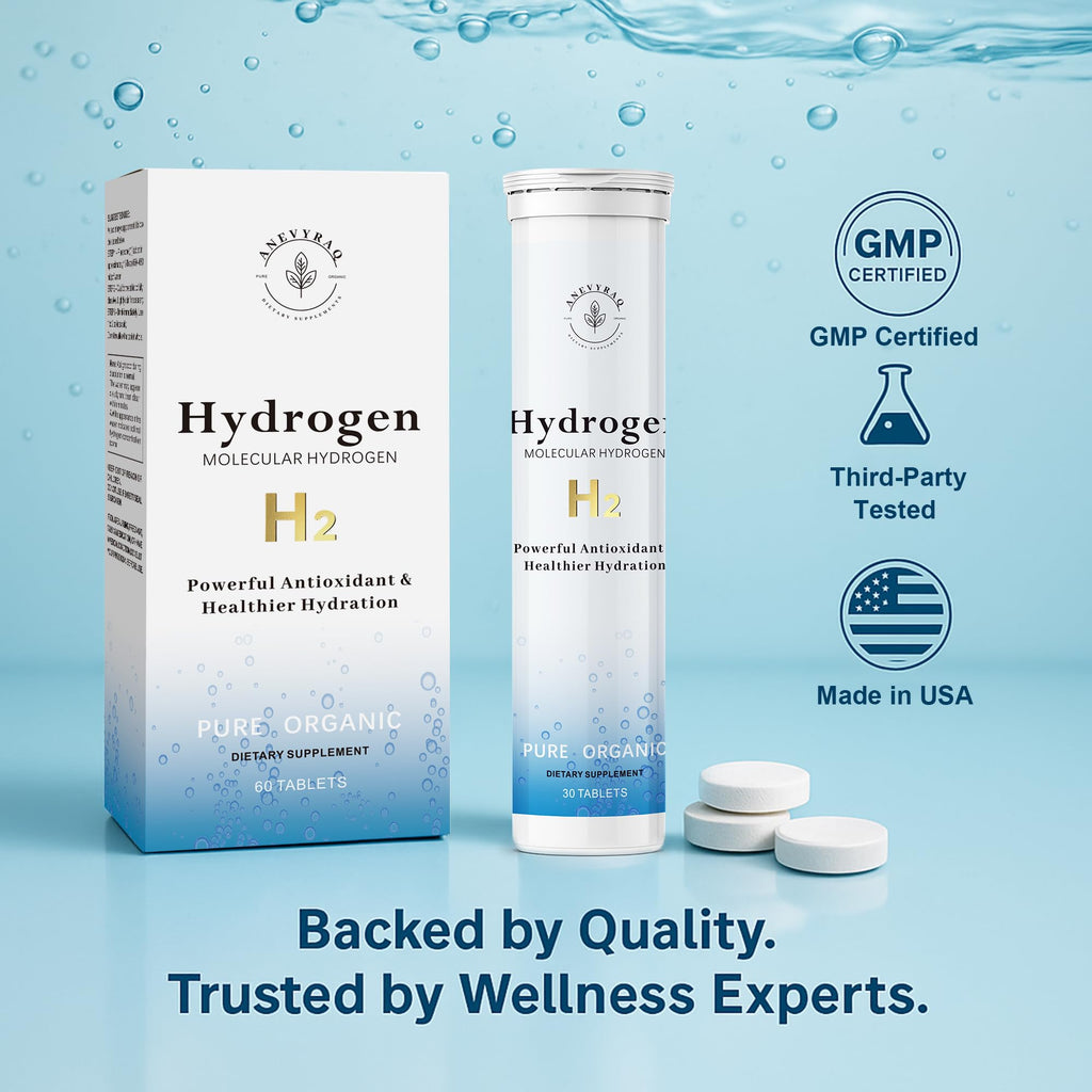 8 PPM Molecular Hydrogen Water Tablets with Magnesium – 60 Tablets