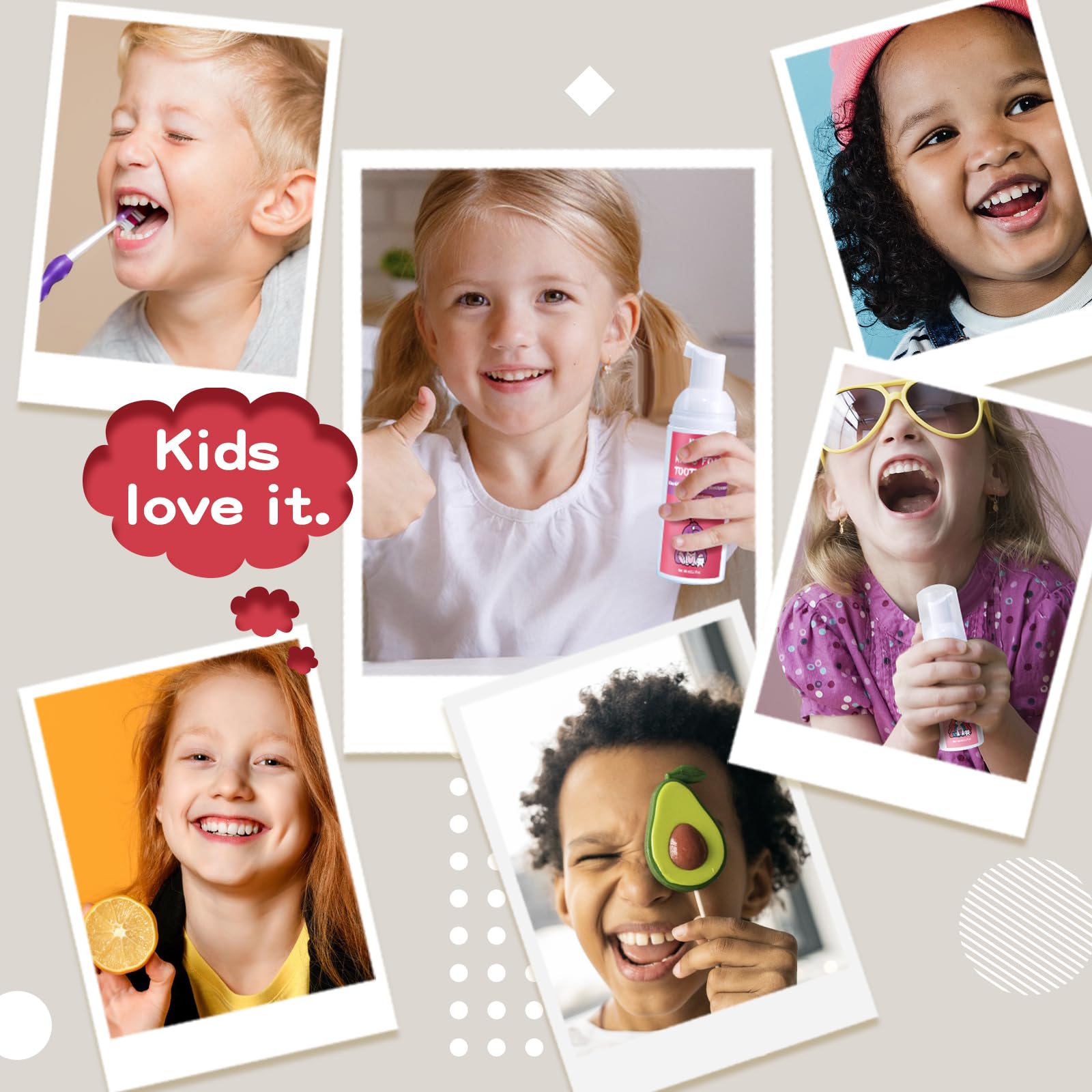 NOHOO Fluoride-Free Strawberry Foam Toothpaste for Kids (2-Pack) - Gentle Training Toothpaste