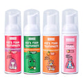 NOHOO Fluoride Free Foam Toothpaste for Kids - Natural Fruit Flavour Strawberry Orange Peach Watermelon
