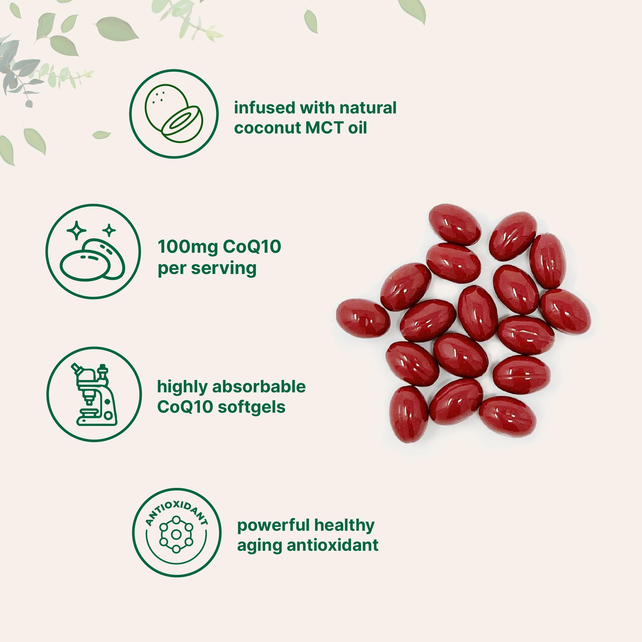 Micro Ingredients CoQ10 100mg Per Serving | 240 Softgels Made with Coconut MCT Oil | High Absorption Coenzyme Q10 as Ubiquinone | Antioxidant Support for Heart & Energy Health | Non-GMO