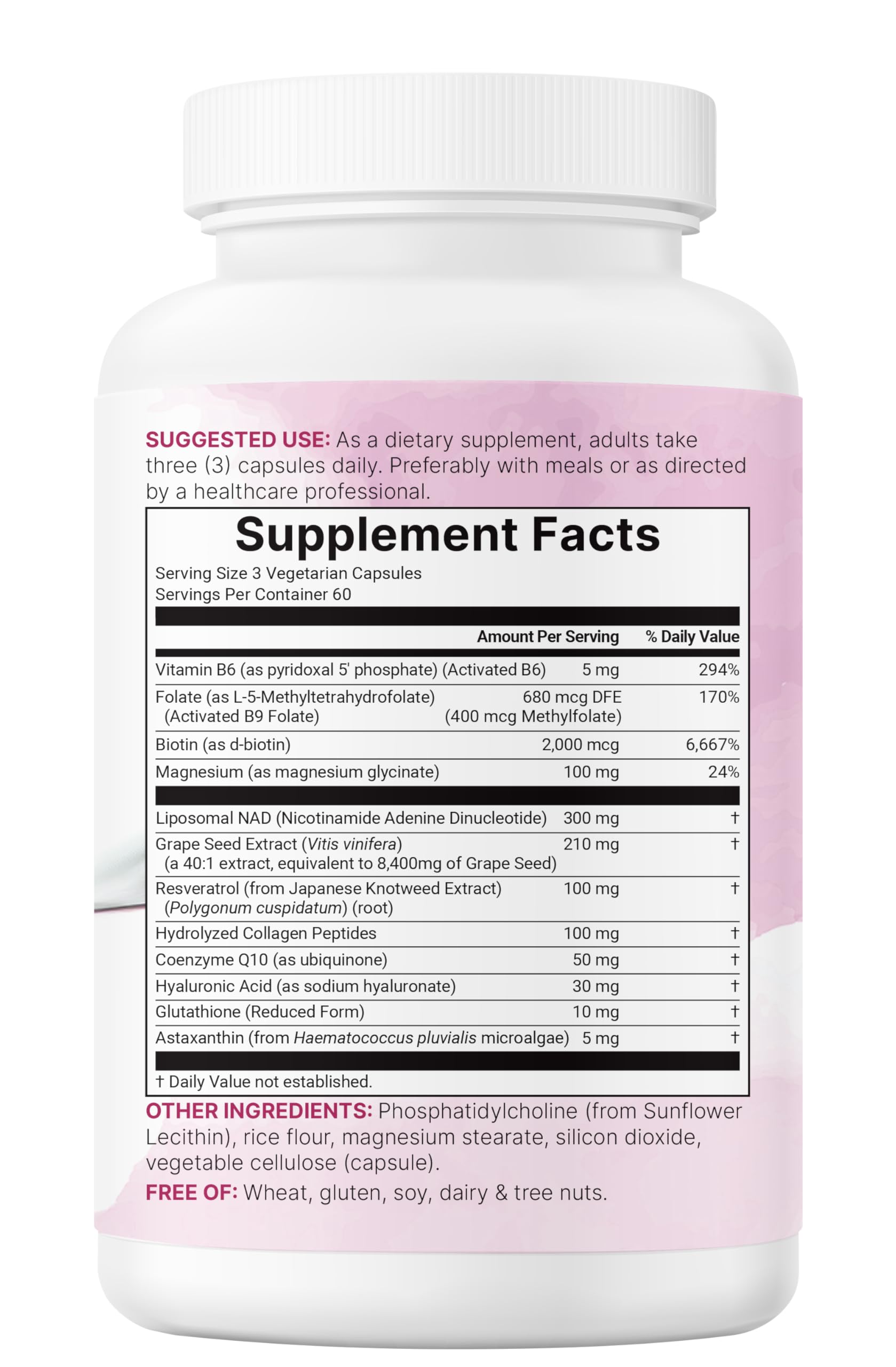 Pure Liposomal NAD+ for Women – 9,000mg, 180 Veggie Capsules | 12-in-1 Anti-Aging & Energy