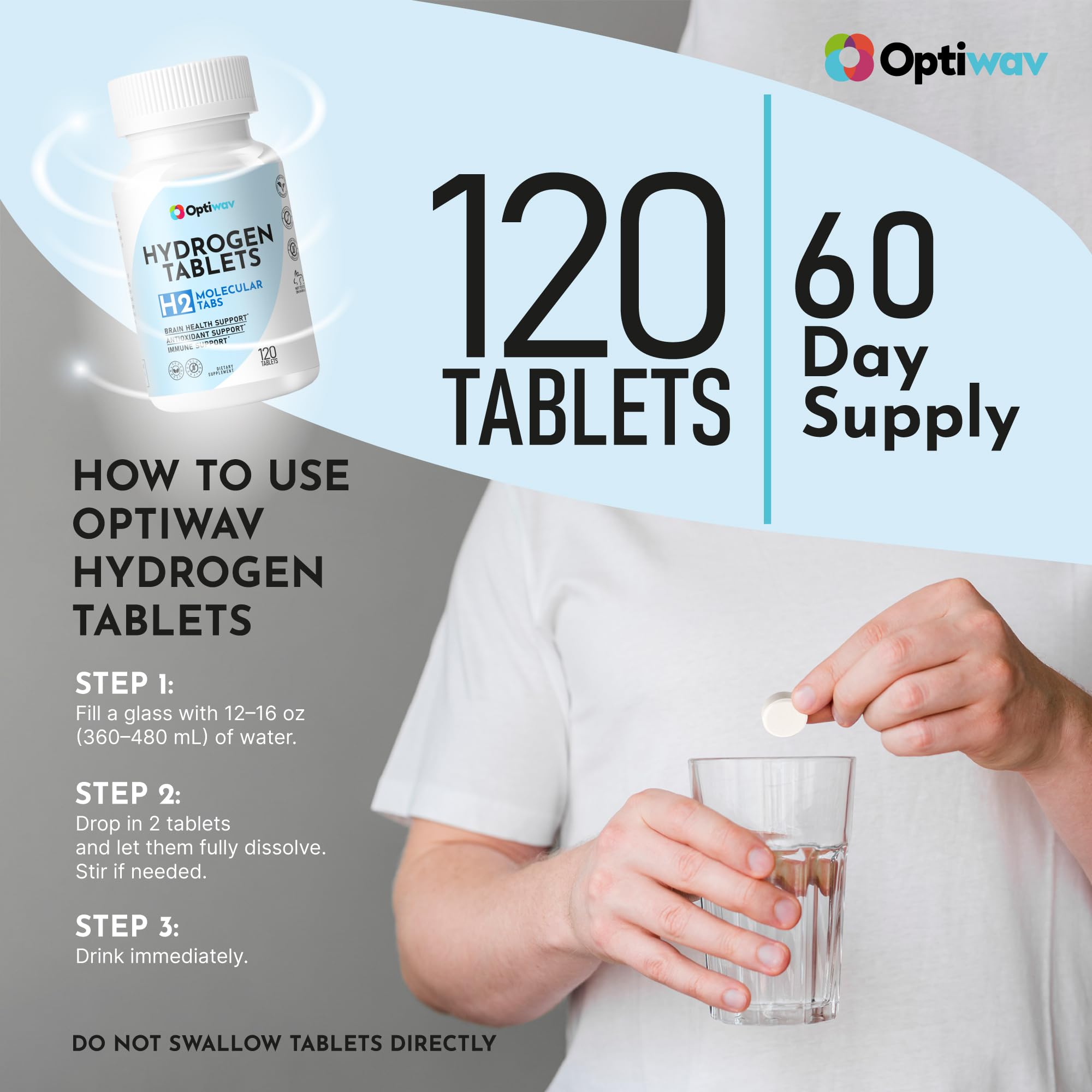 Hydrogen Tablets for Drinking Water - H2 Molecular Tabs with Magnesium