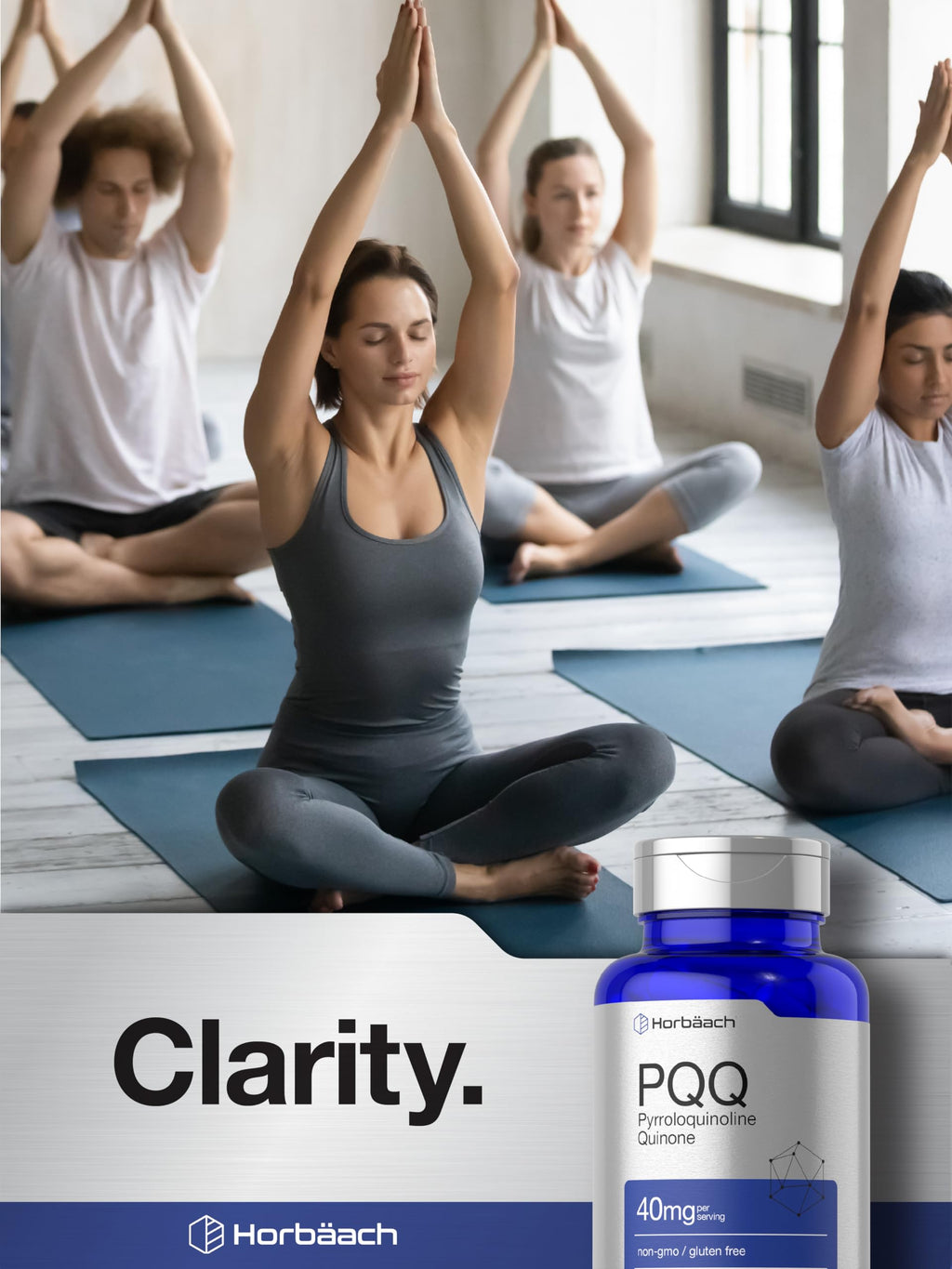 Horbäach PQQ Supplement 40 mg – 120 Capsules | Non-GMO & Gluten Free | Pyrroloquinoline Quinone Disodium Salt
