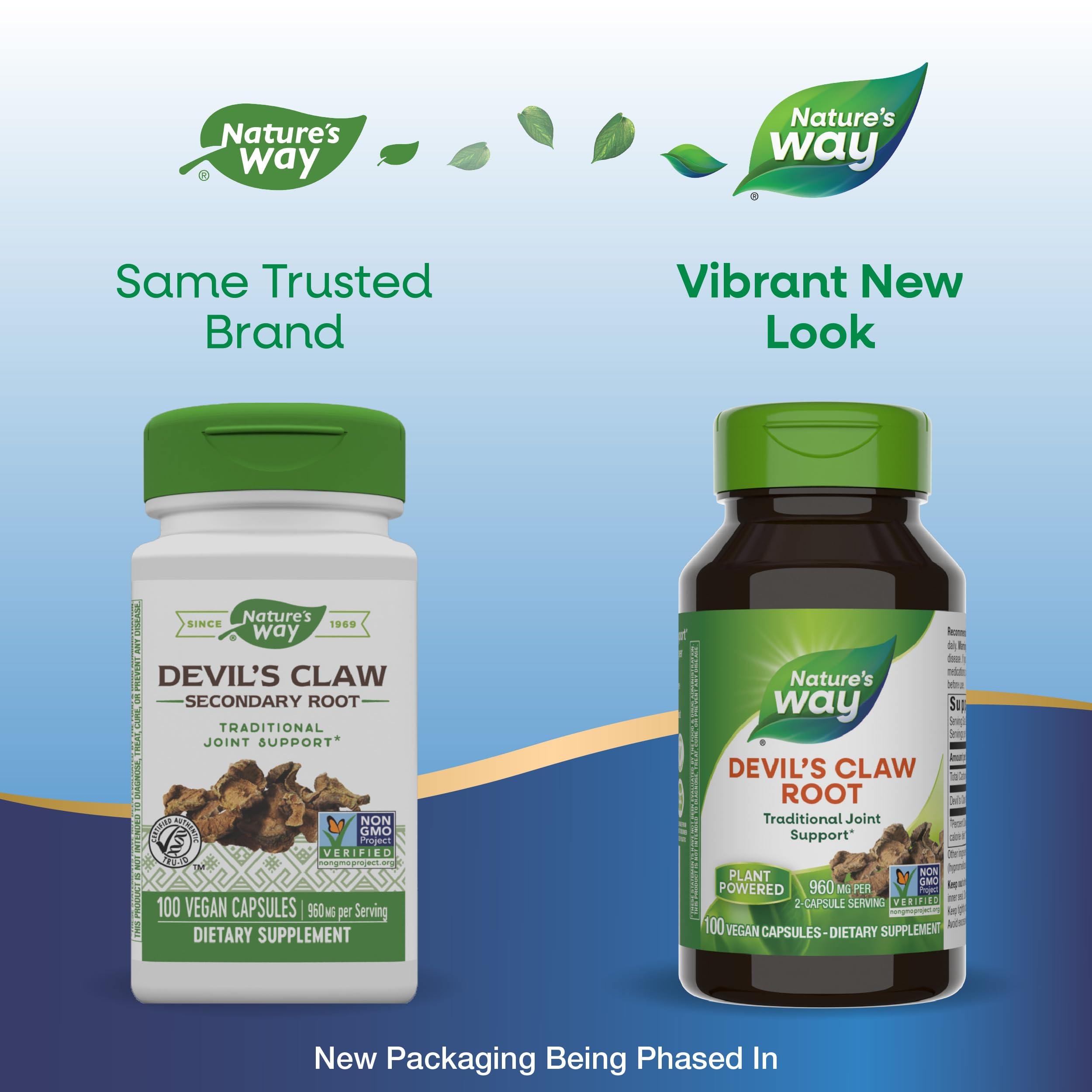 Nature's Way Devil's Claw Root - Traditional Joint Support, 960 mg/2-Capsule, Gluten Free, Vegan, Non-GMO - 100 Capsules