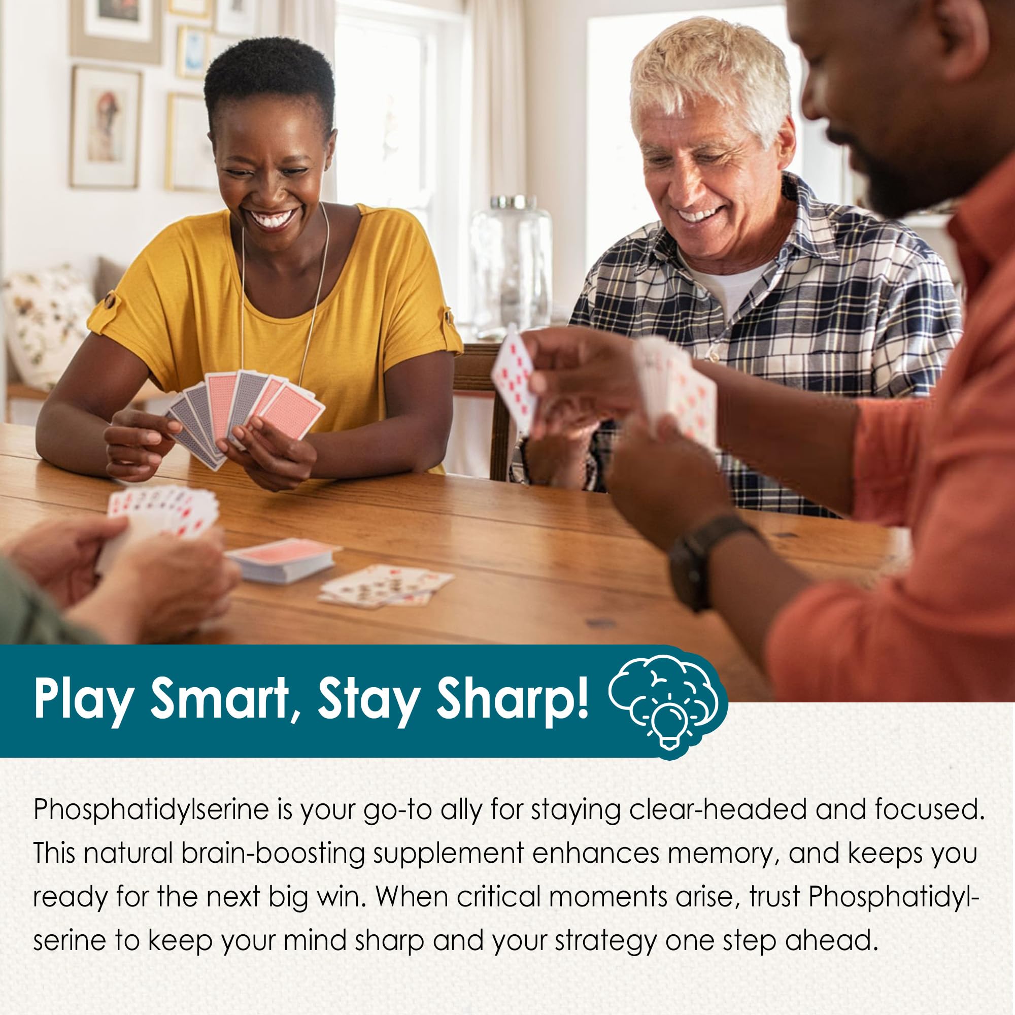 Phosphatidylserine Nootropic Brain Supplement - Focus & Energy Gummies with Bacopa Monnieri, Omega-3, Huperzine A, B12 & B6 - 2 Pack