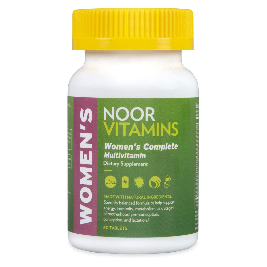 Noor Vitamins Halal Vegan Women's Multivitamin – Once Daily, 2-Month Supply