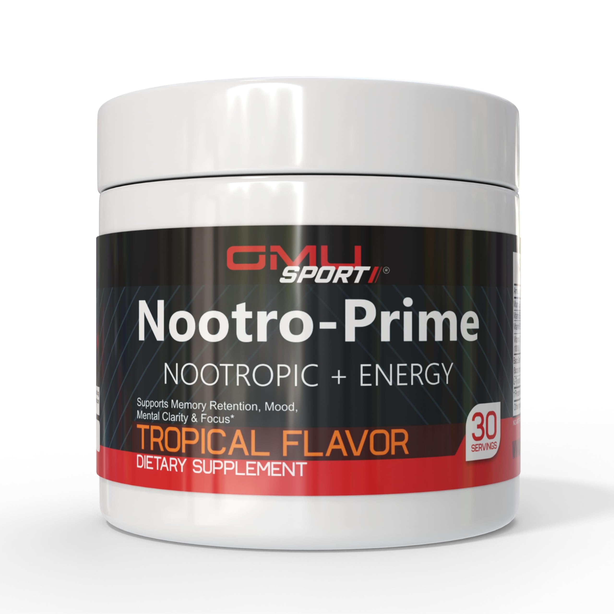 Nootro-Prime Brain Boost – Focus & Memory Nootropic (30 Servings) Tropical