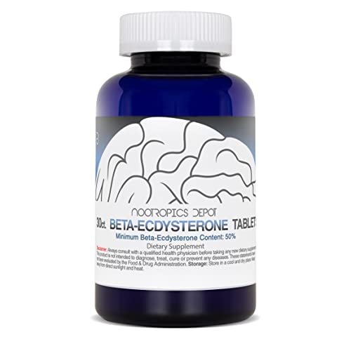 Nootropics Depot Beta Ecdysterone 50% Tablets (500mg) – Cyanotis Arachnoidea Extract, 30 Count