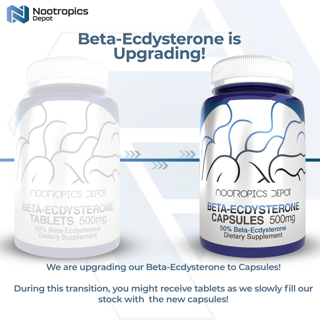 Nootropics Depot Beta Ecdysterone 50% Tablets (500mg) – Cyanotis Arachnoidea Extract, 30 Count