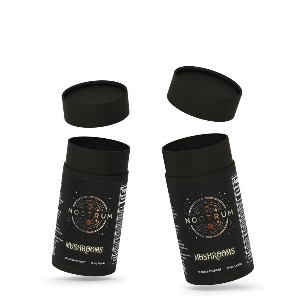 Nootrum Mushrooms | 1 Month Capsule Supply with Lion's Mane, Cordyceps & Reishi