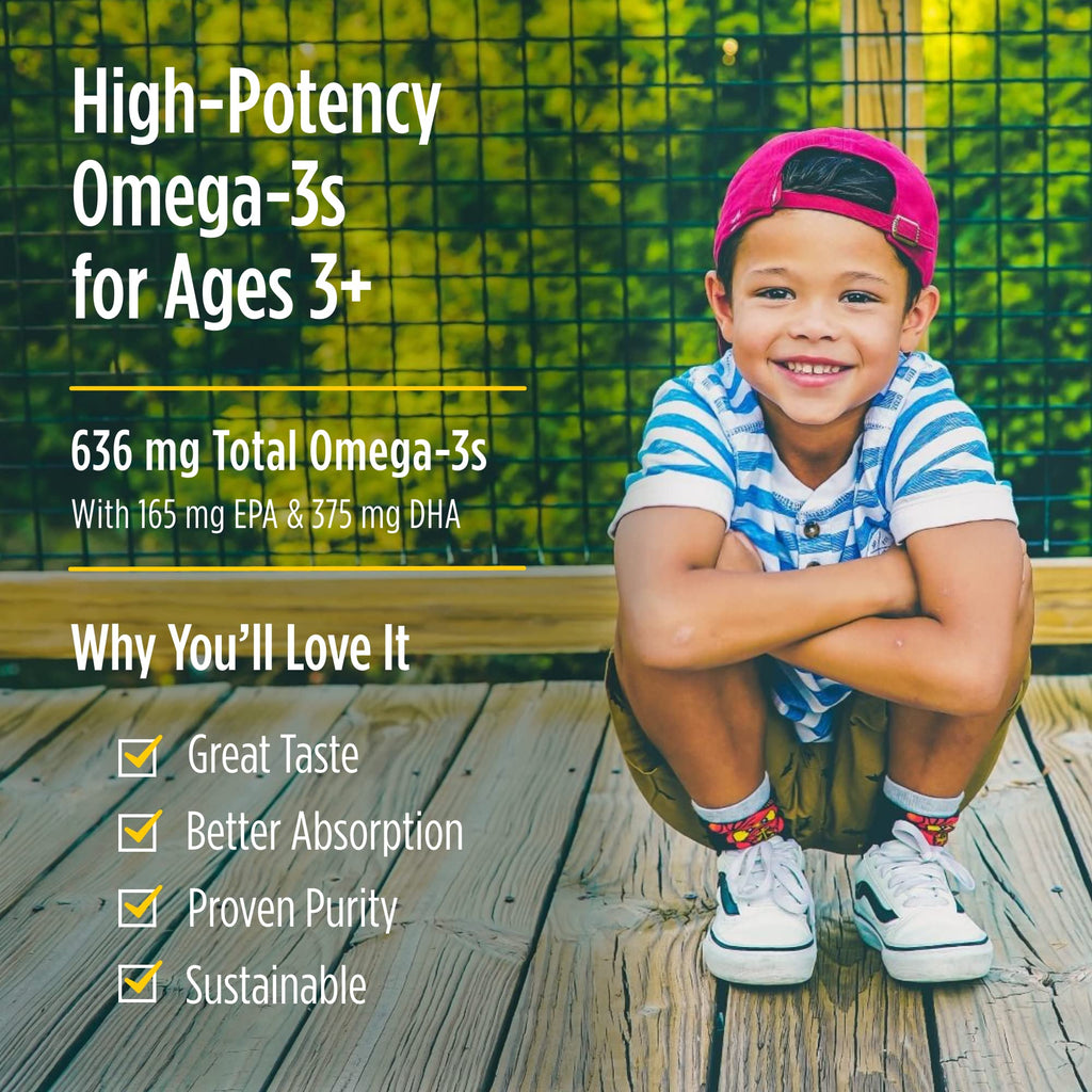 Nordic Naturals Children's DHA Xtra Berry Punch – 90 Mini Gels, 636 mg Omega-3s for Kids | Non-GMO, 30 Servings