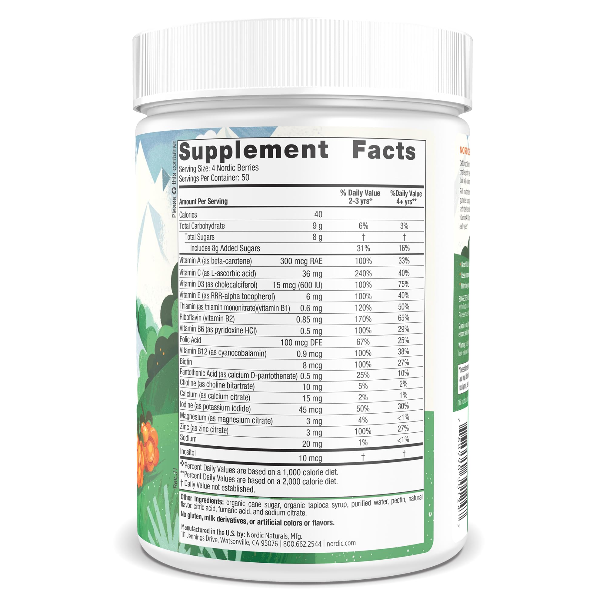 Nordic Naturals Nordic Berries Citrus - 200 Gummies (Ages 2+)
