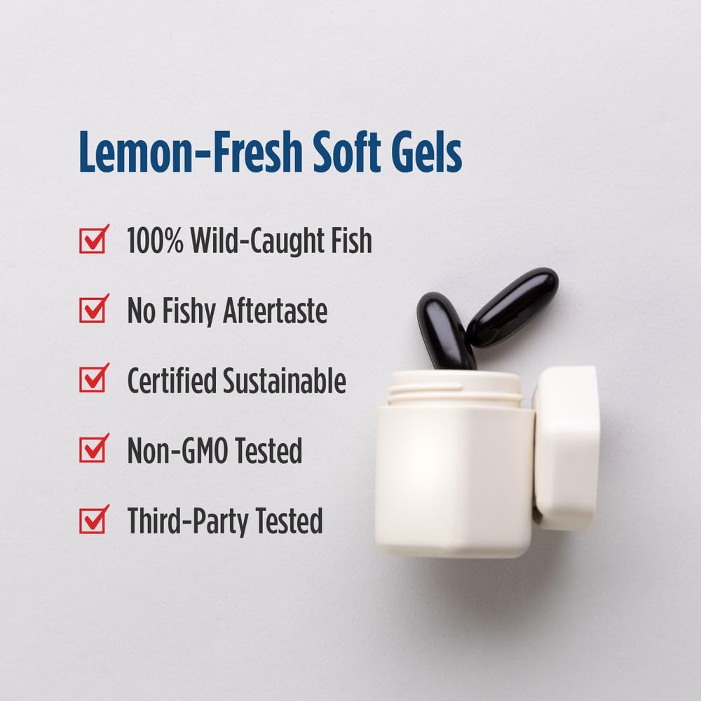 Nordic Naturals Ultimate Omega + CoQ10 Lemon - 90 Soft Gels | 1280 mg Omega-3 + 100 mg CoQ10