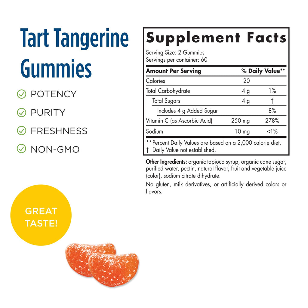 Nordic Naturals Vitamin C Gummies Sport – Tart Tangerine, 120 Gummies