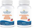 Nordic Naturals Vitamin D3 5000 Gummies - Passion Fruit, 30 Gummies, Pack of 2 | Vegetarian & Non-GMO