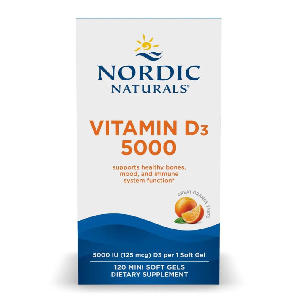 Nordic Naturals Vitamin D3 5000 IU (Orange) – 120 Mini Soft Gels