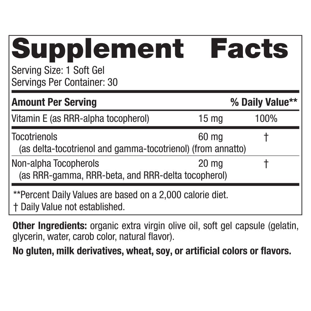 Nordic Naturals Vitamin E Complex, Unflavored – 30 Soft Gels (Pack of 2) | 6 Forms of Vitamin E, Non-GMO