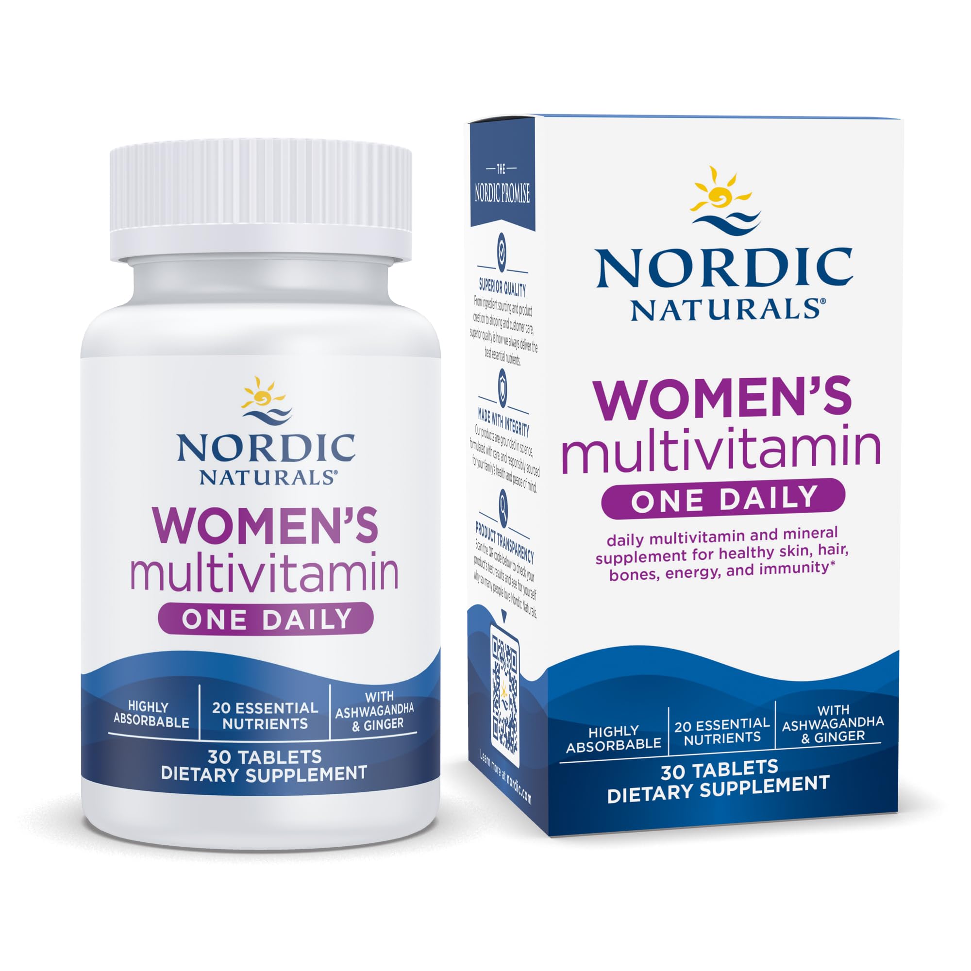 Nordic Naturals Women's Multivitamin One Daily - Skin, Hair, Energy & Immunity