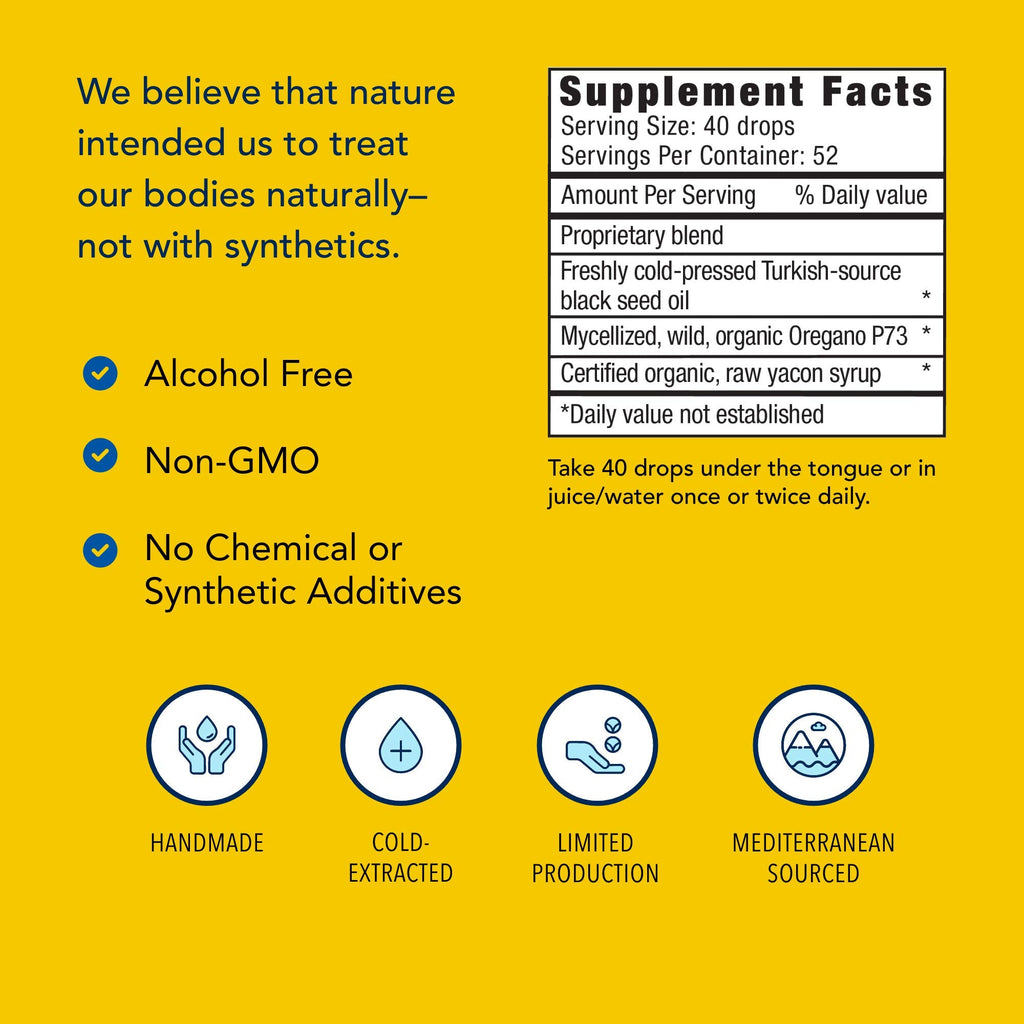 North American Herb & Spice Black Seed Oil Absorb-Max TQ – Sublingual Drops (2 fl oz) – Immune & Digestive Support – Non-GMO