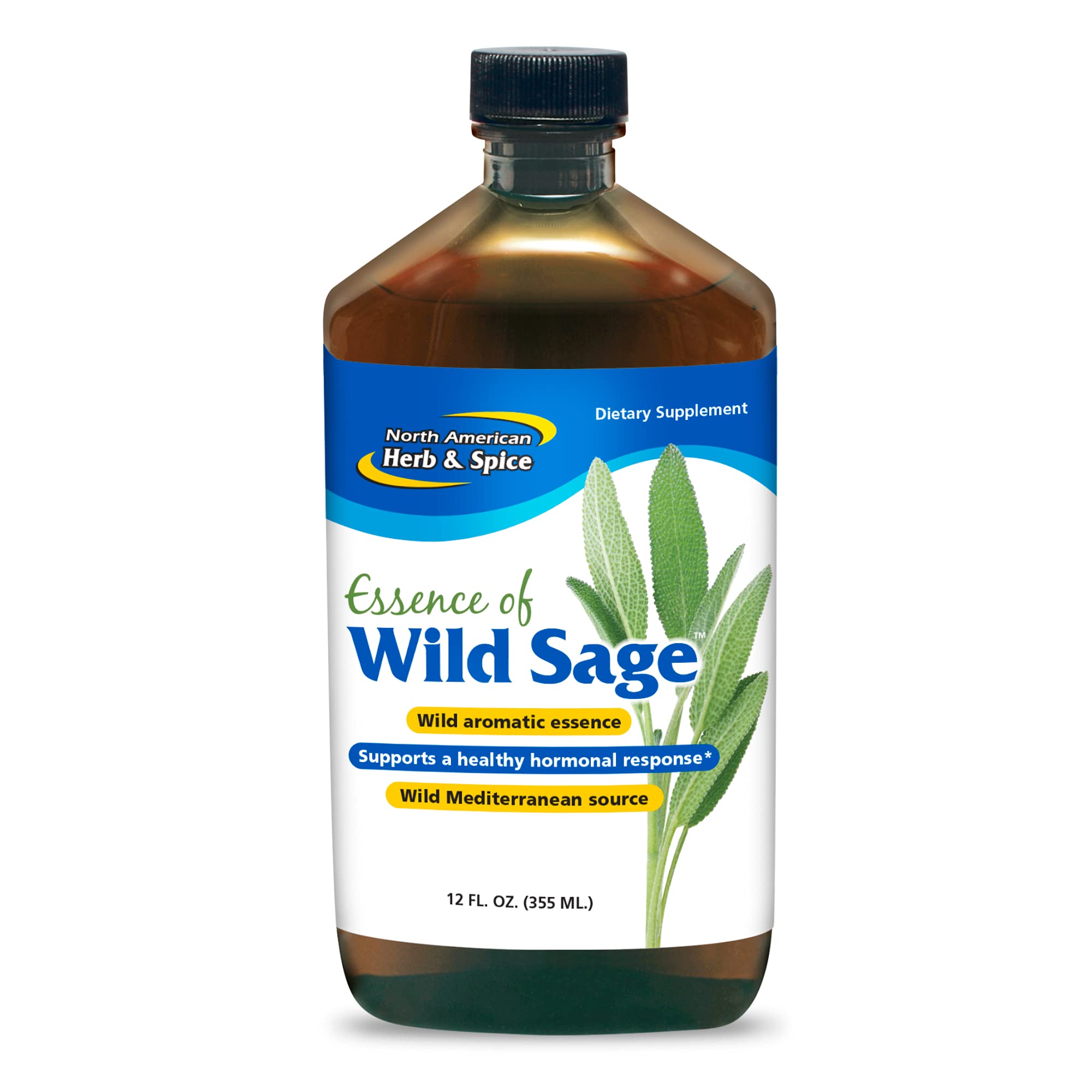 North American Herb & Spice - Essence of Wild Sage (12 fl oz) | Steam-Extracted Sage | Non-GMO