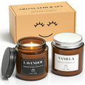 NORVENCE Scented Candles Gift Set | Premium Soy Candles for Home, Stress Relief, Gifts for Women & Men, Black & White, 7 oz