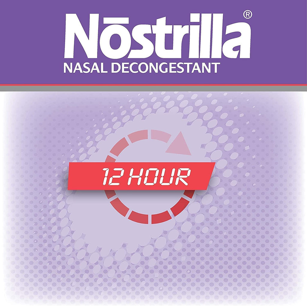 Nostrilla Nasal Decongestant Spray 0.5 oz – Stuffy Nose Relief (6 Pack)
