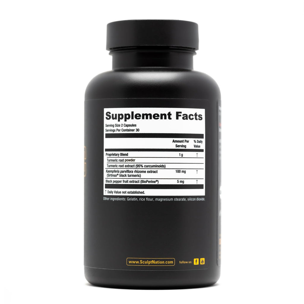 Sculpt Nation by V Shred Turmeric Curcumin with Black Pepper – Joint Health Support (30-Day Supply)
