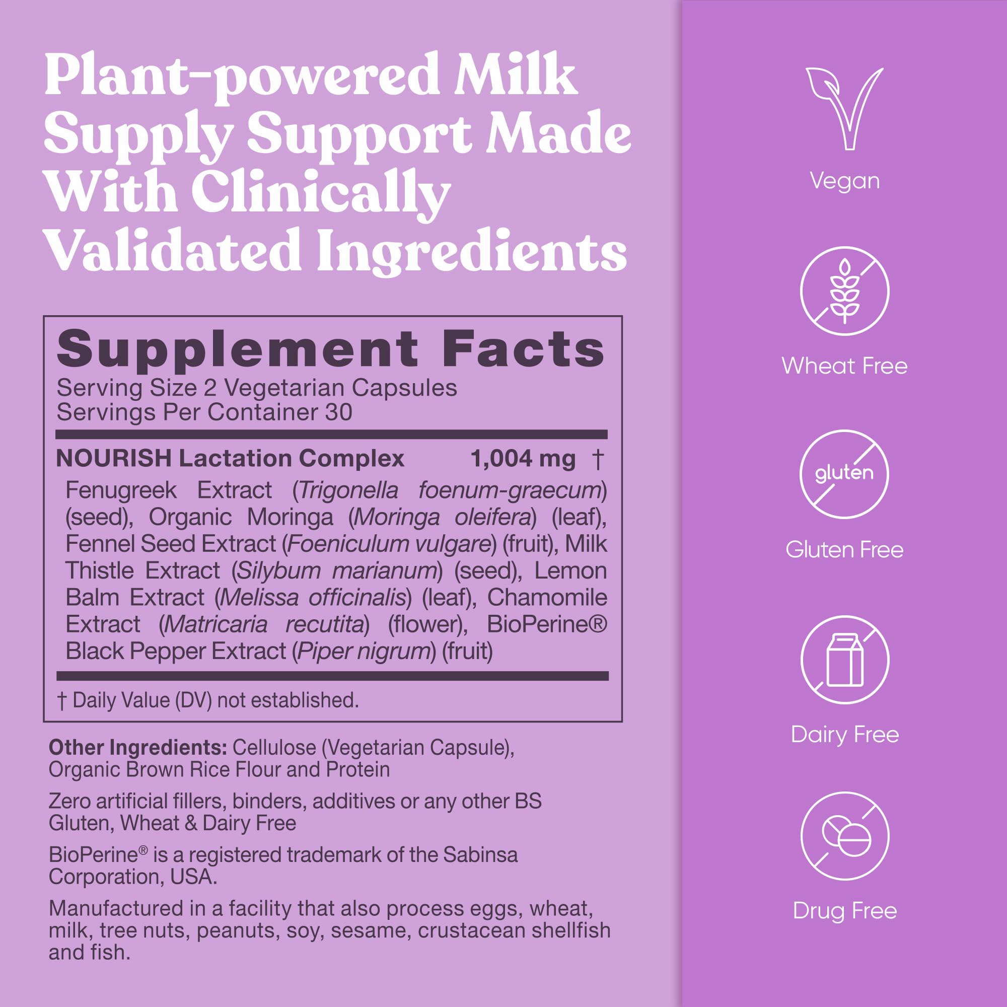 Nourish Lactation Supplement | Postpartum Milk Flow Support