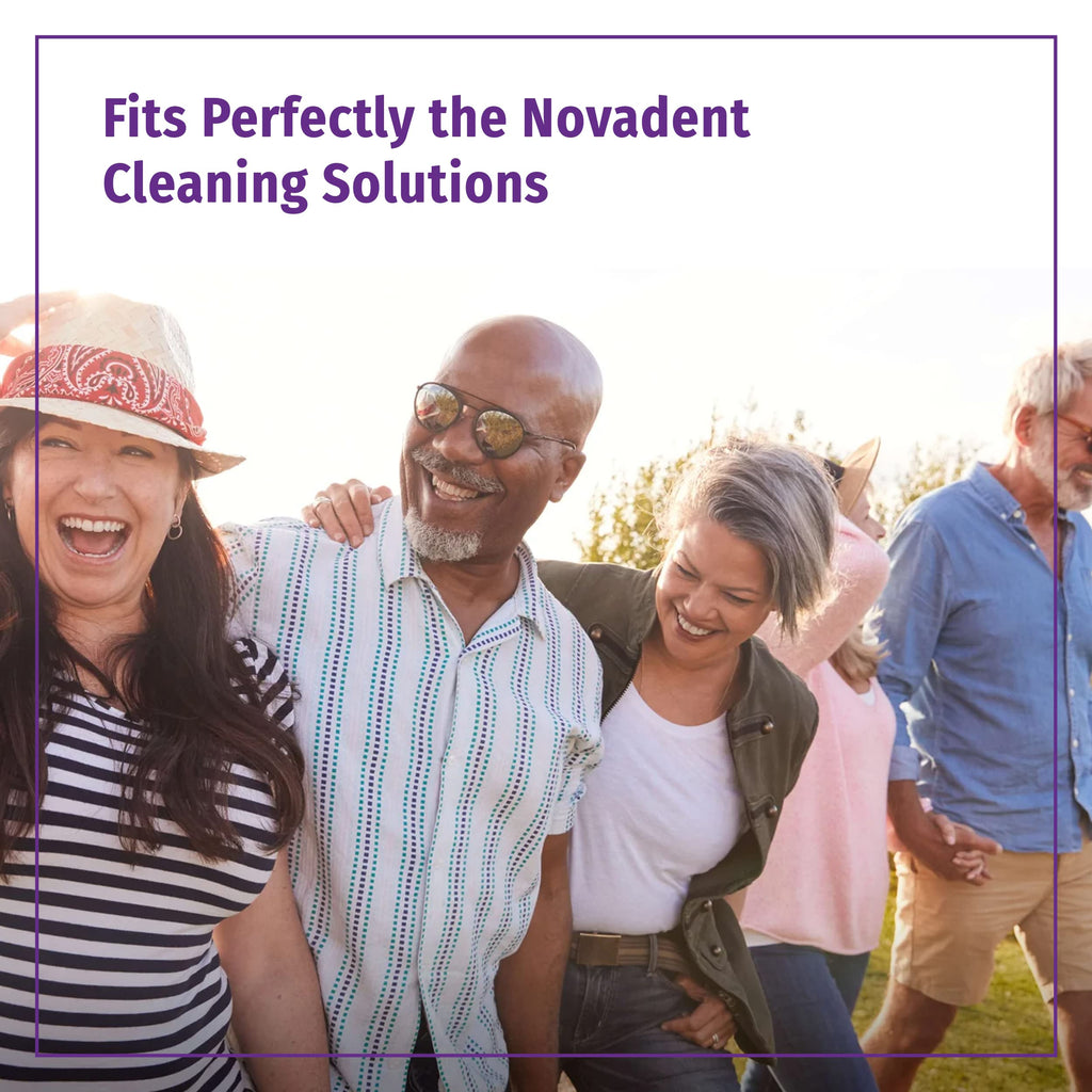 Novadent Dentures Cleaner Soaking Bath – Classic | Cleaning Container for Dental Appliances