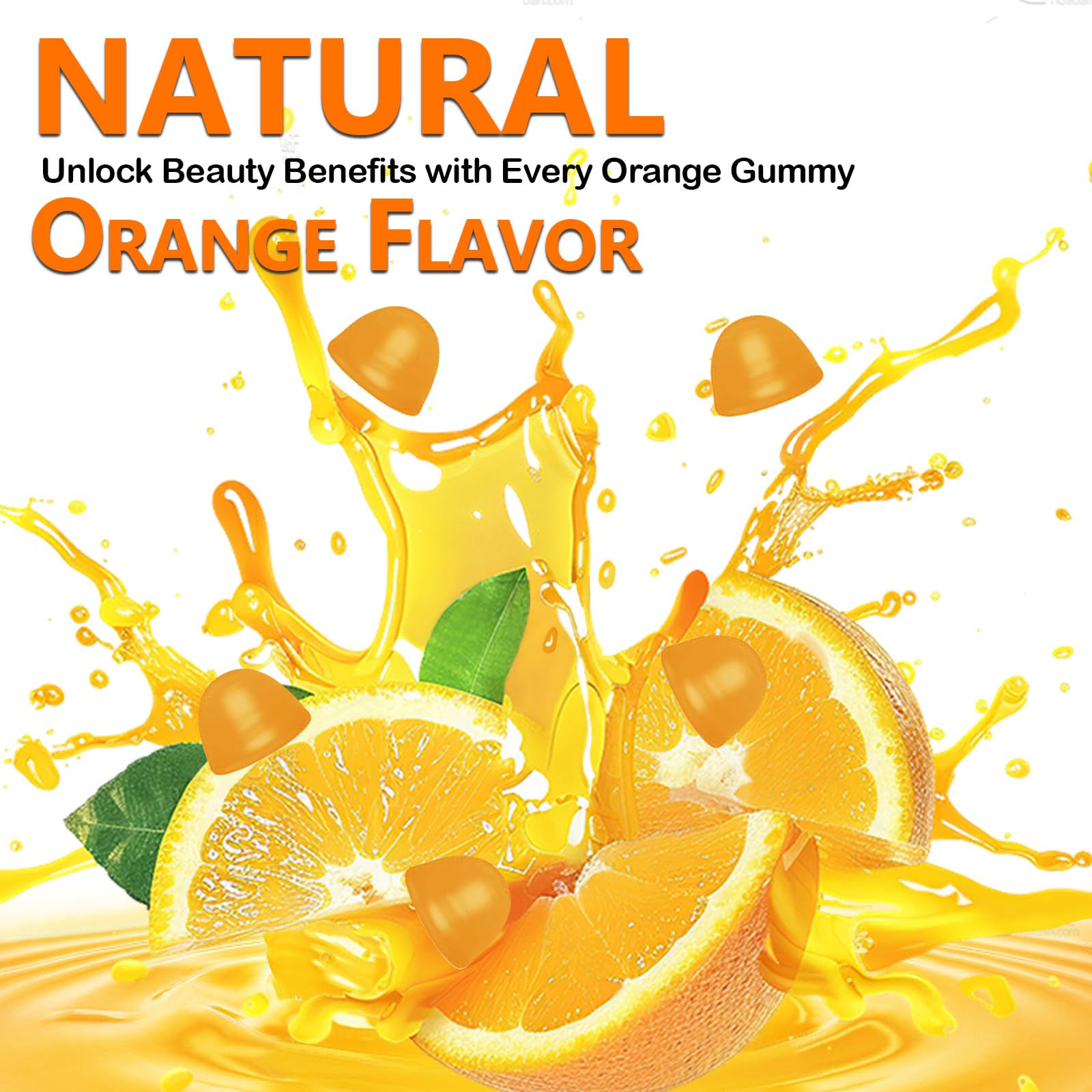 Novafun Vegan Biotin-Gummies for Hair Growth – 60 Orange Gummies (2500 mcg Biotin, Vitamin C & E)