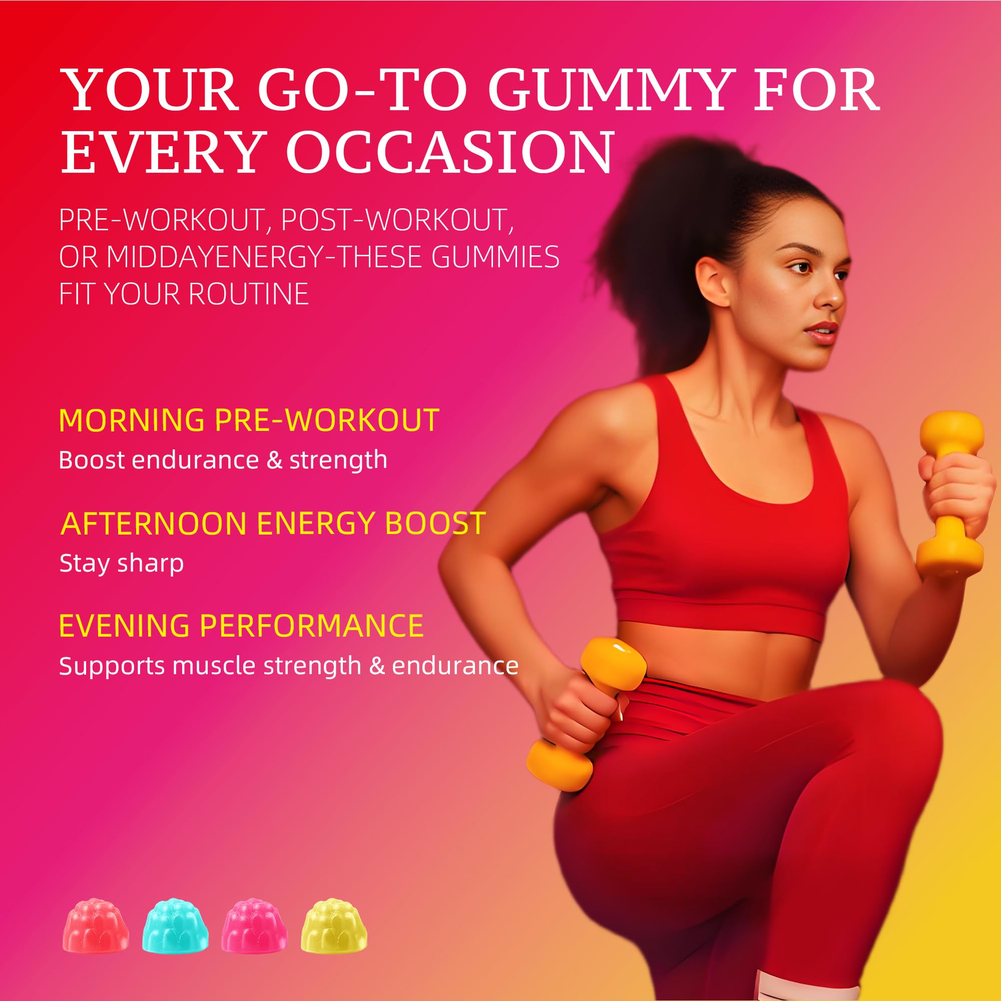 novomins Creatine Monohydrate Gummies 5000mg for Men & Women – Muscle Strength, Endurance, Energy, Pre-Workout (120 Count)